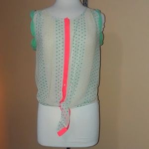 Summer Fun Flirty Sleeveless Blouse